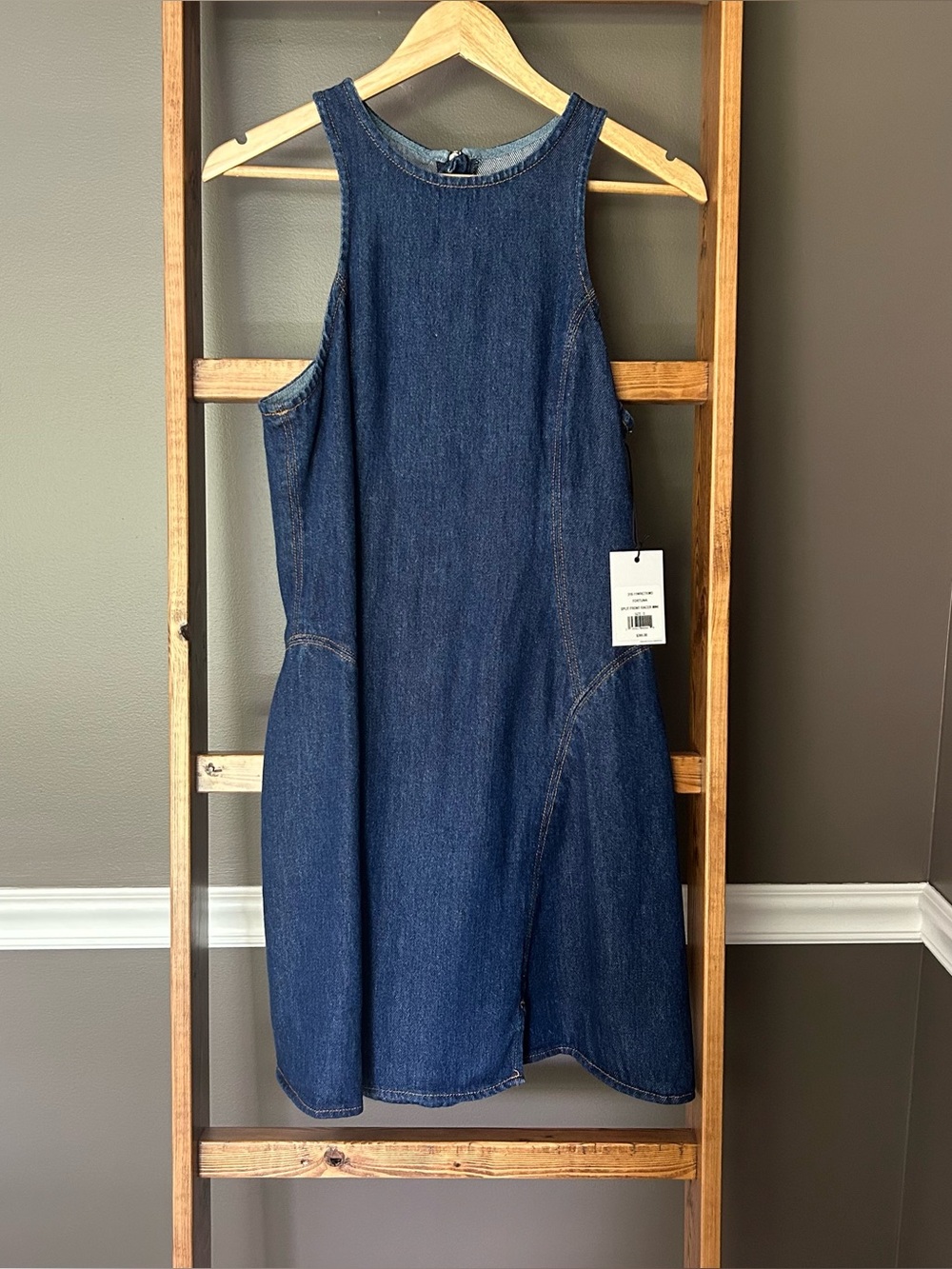 Redone Fortuna Split Hem Mini Racerback Dress